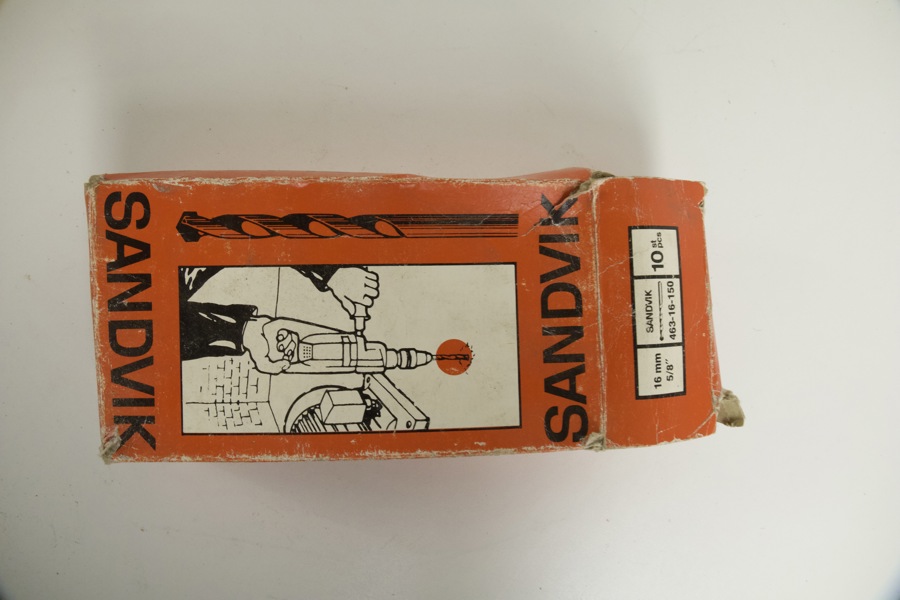 Slagborr / betongborr, 10 st – Sandvik, Ø16 mm (5/8”), längd ca 150 mm