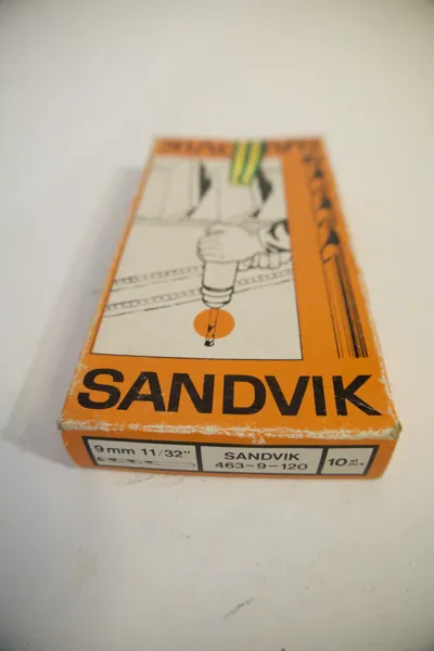 Slagborr / betongborr, 10 st – Sandvik, Ø9 mm (11/32”), längd ca 120 mm