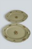 2 st ovala serveringsfat – Pirkenhammer, Böhmen, ca 1890–1918