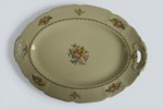 2 st ovala serveringsfat – Pirkenhammer, Böhmen, ca 1890–1918