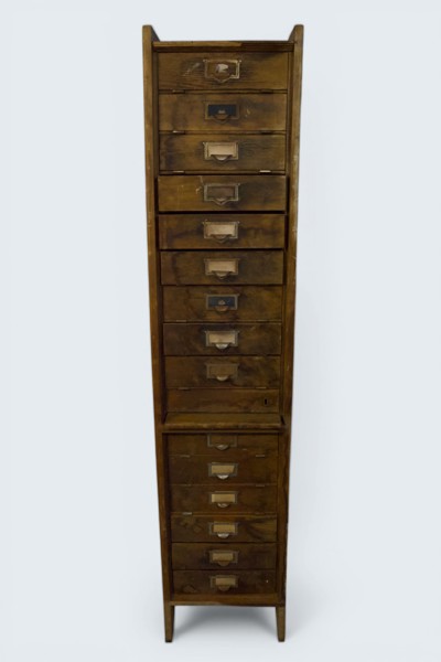 Katalogskåp / arkivskåp med lådor, 1900-talets mitt