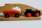 BRIO/IKEA Träjärnväg med tåg och rälsdelar, (blandat), 1900-talets slut