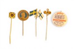 Parti äldre nål- & stickmärken, Sverige / Finland / USA