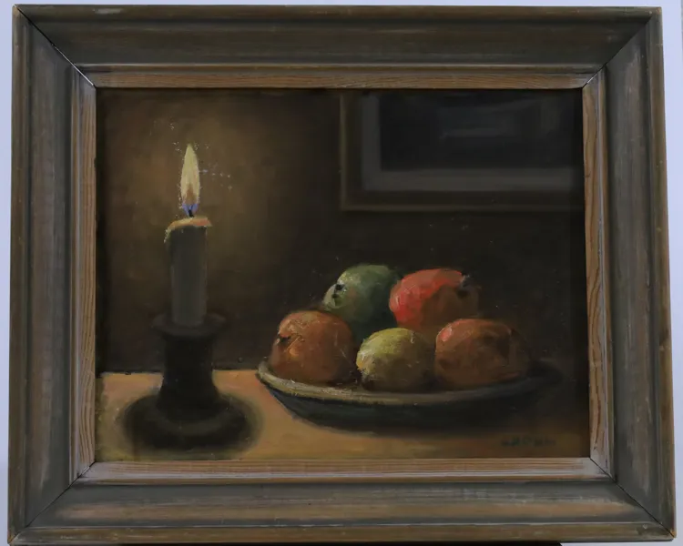 STILLEBEN MED FRUKT OCH LJUS
Oljemålning på duk, signerad W. Bohm