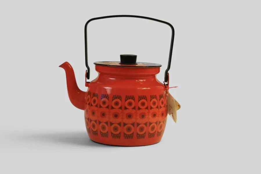 KAJ FRANCK. Kaffekanna, emalj, Finel, Finland.