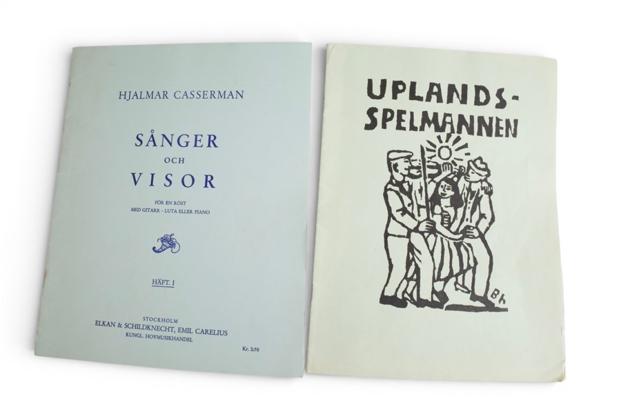 SVENSK FOLKMUSIK. Hjalmar Casserman “Sånger och visor” samt “Uplands-spelmannen”.