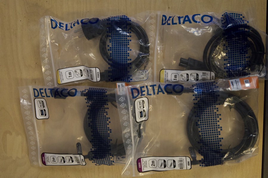 4 ST KABLAR, Deltaco – HDMI 4K samt strömkablar