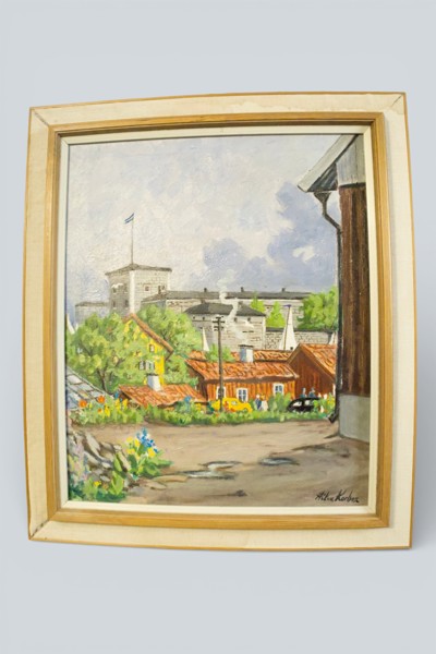 OLJEMÅLNING, VAXHOLMS FÄSTNING, HILMER KARLSSON