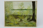 MÅLNING, SIGNERAD INGRID APPERTZ, “VÅRMOTIV MED VITSIPPOR FRÅN ARBOGA”, -92.