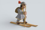 TRÄFIGUR, signerad Sven Svensson, Klövsjö 1966.