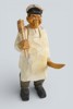 TRÄFIGUR, BAGARE, signerad, folkkonst, 1900-talets mitt.