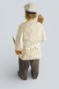 TRÄFIGUR, BAGARE, signerad, folkkonst, 1900-talets mitt.