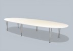BRUNO MATHSSON & PIET HEIN, bord "Superellips", Fritz Hansen, Danmark