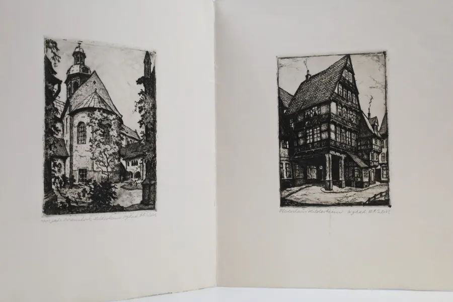 H. F. EILERS. Två originaletsningar, Hildesheim, 1900-talets första hälft.