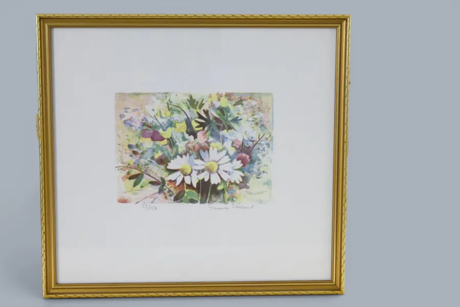 Gunnar Stålbrand (1925–2006), ”Sommarblommor”, färglitografi, signerad och numrerad 50/150