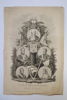 FRANSKT KOPPARSTICK. "Famille Royale de France – Branche des Bourbons". Paris, 1814.