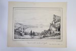 ITALIEN. "Napoli dalla tomba di Virgilio". Gravyr efter G. Gigante, 1800-tal.