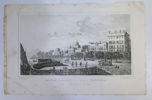 ITALIEN. "Grande Albergo – Alla Trinacria sulla Marina di Palermo". Litografi, 1800-tal.