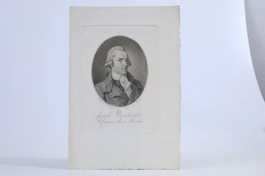 PORTRÄTT. Joseph Utzschneider (1763–1840), kopparstick, 1800-talets första hälft.