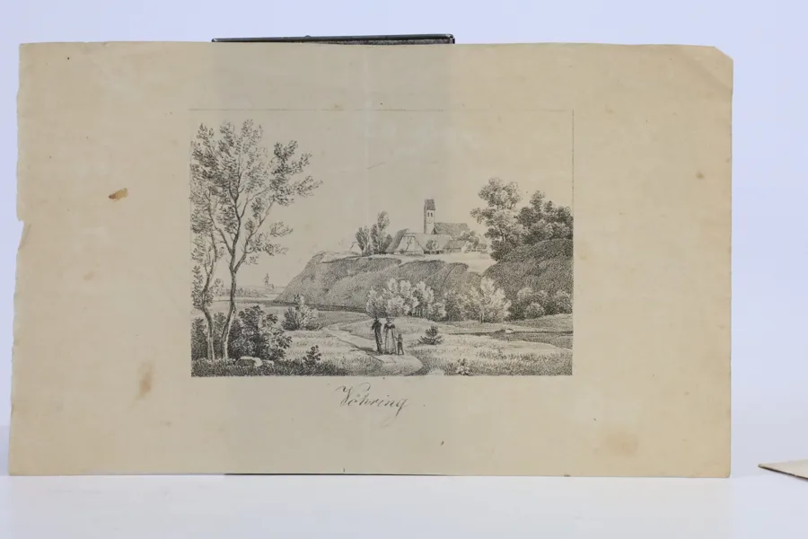 TYSKLAND. "Wöhring". Topografiskt stålstick, 1800-tal.