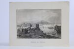 ITALIEN. "Porto di Napoli". Litografi/stålstick efter G. D'Angelo, 1800-talets mitt.