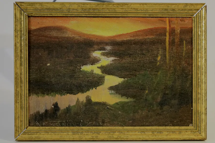 OKÄND KONSTNÄR, olja på pannå, 1800-tal