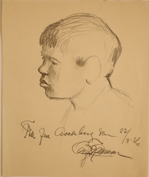 RAGNAR ASCHBERG. Skiss "Till Fru Aschberg den 22/3-36.