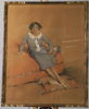JOS DAMIEN (1879–1973), BELGIEN. Porträtt av elegant kvinna, 1900-talets första hälft.
