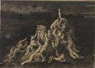 PETER NICOLAI ARBO, efter. ÅSGÅRDSREIEN / ODENS VILDA JAKT. Tryck, inramat.