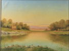 REINHARD ARNESEN (Norge, 1867–1936)
Solnedgång vid sjö
Olja på duk. Signerad "R. Arnesen"