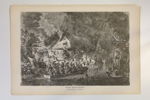 TYSKLAND. J. PUSCHKIN, konstnär, ”Wendische Schule im Spreewald”, trägravyr, 1800-tal