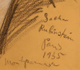Teckning av OLOF ASCHBERG (July 22, 1877 – April 21, 1960) tecknad av Sacha Rubinstein.