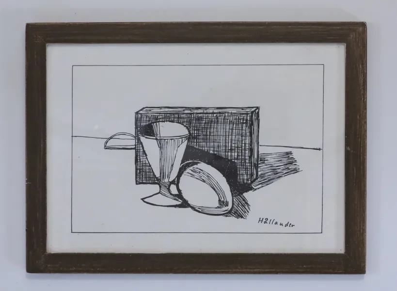 SVERIGE. GUNNAR HÅLLANDER (1915–1980), stilleben, tusch på papper, signerad