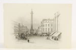 ENGLAND, LONDON. J. & F. HARWOOD, UTGIVARE. ”THE MONUMENT”, STÅLGRAVYR, OMKRING 1840.