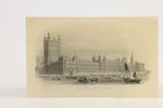 ENGLAND, LONDON. JOHN SHURY (FÖDD 1788, VERKSAM 1814–1848), GRAVÖR. ”NEW HOUSES OF PARLIAMENT”, GRAVYR, OMKRING 1840.