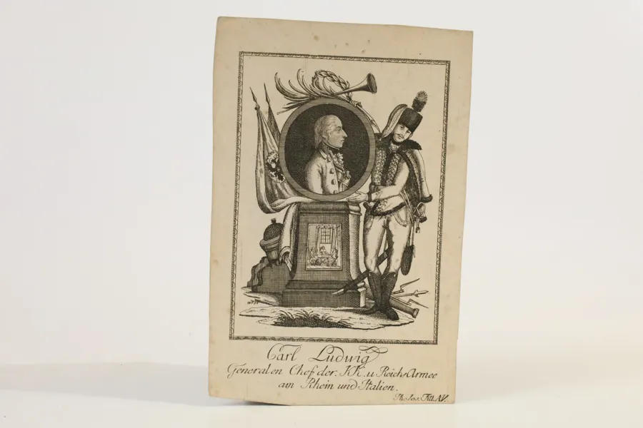 TYSKLAND, AUGSBURG. PHILIPP JOSEPH FILL. ÄRKEHERTIG KARL AV ÖSTERRIKE SOM ÖVERBEFÄLHAVARE VID RHEN OCH I ITALIEN, OMKRING 1797.