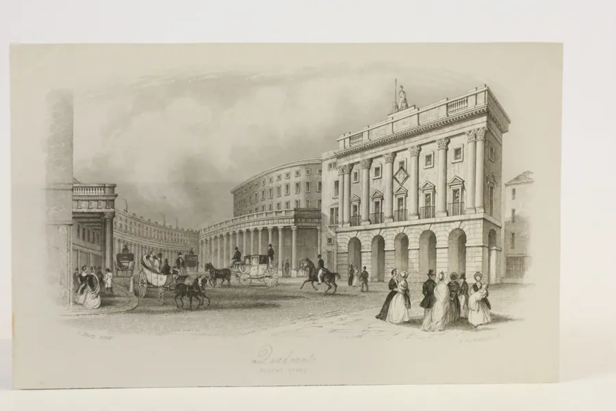 STORBRITANNIEN, JOHN SHURY, ”QUADRANT, REGENT STREET”, STÅLSTICK, LONDON, OMKRING 1830–1844