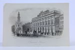 SOMERSET HOUSE OCH ST MARY-LE-STRAND, LONDON, STÅLSTICK AV JOHN SHURY, OMKRING 1840