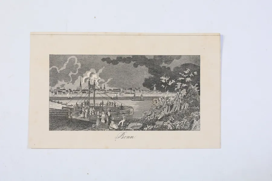 TYSKLAND, BONN VID RHEN, TOPOGRAFISKT STICK, 1800-TALETS FÖRSTA HÄLFT