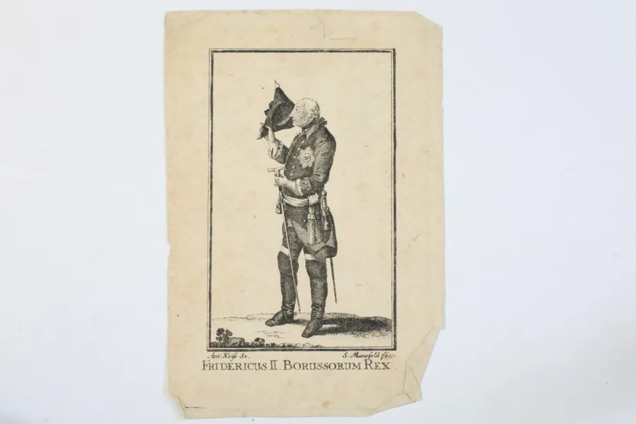 SEBASTIAN MANSFELD, FREDRIK II AV PREUSSEN (1712–1786), TYSKLAND, 1700-TALETS SENARE DEL, KOPPARSTICK.