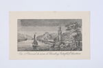 TYSKLAND, OBERWESEL VID RHEN MED OCHSENTURM OCH BORGRUINER, TOPOGRAFISKT STICK, 1800-TALETS FÖRSTA HÄLFT