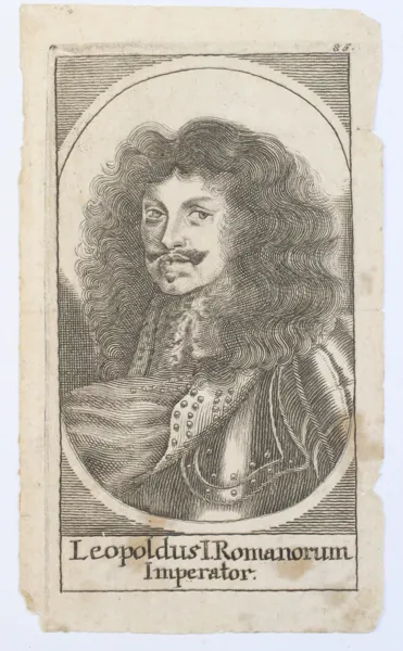 ÖSTERRIKE, KEJSAR LEOPOLD I, PORTRÄTTSTICK, SENT 1600-TAL ELLER TIDIGT 1700-TAL