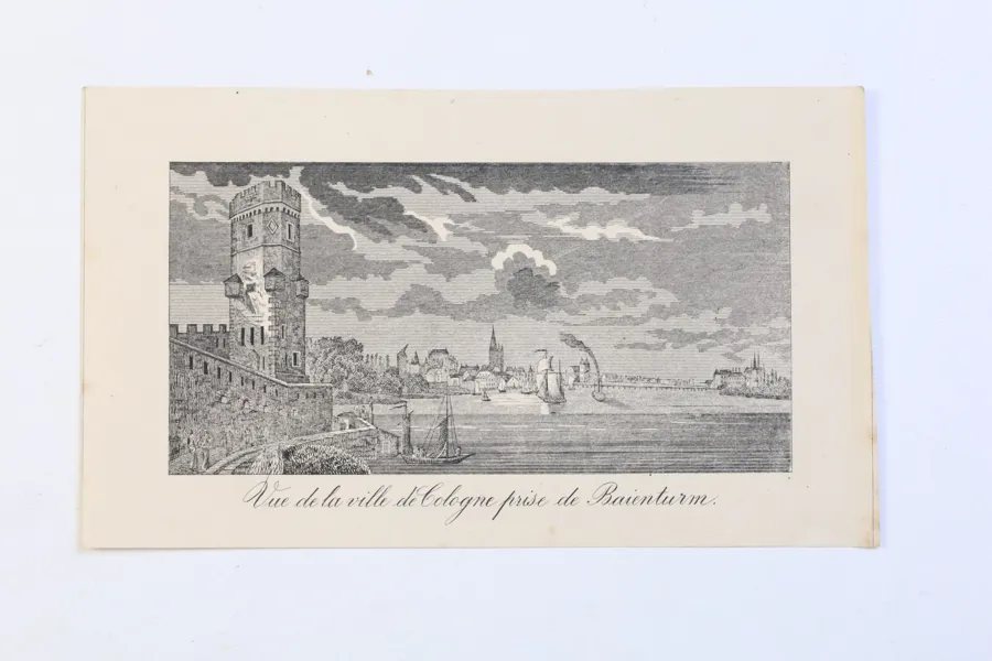 TYSKLAND. KÖLN, ”Vue de la ville de Cologne prise de Baienturm”, stålstick, omkring 1830.