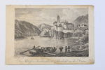 ÖSTERRIKE. JOHANN ADAM KLEIN (Tyskland, 1792–1875), efter, samt FRIEDRICH GEISSLER (Tyskland, 1778–1853), gravör. Schönbühel vid Donau, omkring 1810–1825.