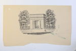 TYSKLAND – PORTAL DES BOTANISCHEN GARTENS, MÜNCHEN, GRAFISKT BLAD, 1800-TAL