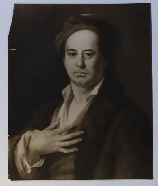 ANTON GRAFF, TILLSKRIVEN – SJÄLVPORTRÄTT, PROVENIENSFOTOGRAFI UR RAGNAR ASCHBERGS SAMLING, 1928