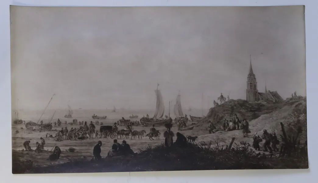 JAN VAN GOYEN – ”BEACH AT SCHEVENINGEN” (STRANDEN VID SCHEVENINGEN), PROVENIENSFOTOGRAFI UR RAGNAR ASCHBERGS SAMLING