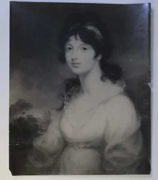 SIR WILLIAM BEECHEY – LADY ISABELLA CAROLINE HOWARD, LADY CAWDOR, PROVENIENSFOTOGRAFI UR RAGNAR ASCHBERGS SAMLING, 1929