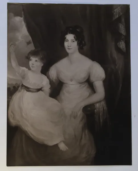 WILLIAM SAY EFTER GEORGE HENRY HARLOW – CECIL FRANCES HOWARD, GREVINNA AV WICKLOW, MED BARN, PROVENIENSFOTOGRAFI UR RAGNAR ASCHBERGS SAMLING, 1932
