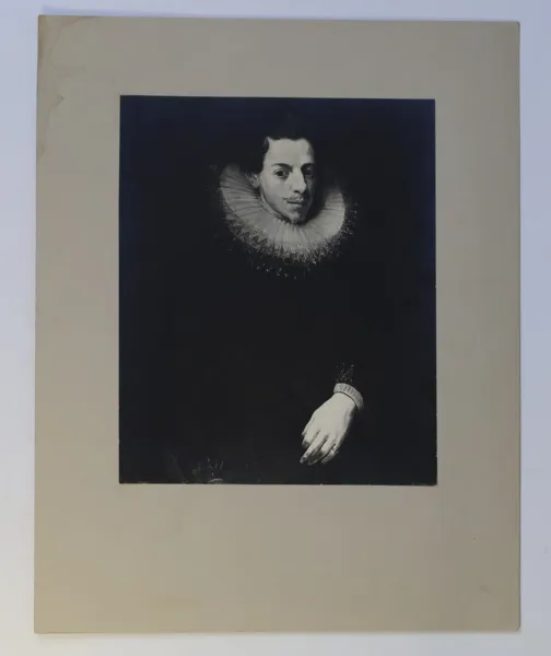 JUSTUS VAN EGMONT – PORTRÄTT AV EN UNG MAN, PROVENIENSFOTOGRAFI MED RAGNAR ASCHBERGS ÄGARPÅSKRIFT